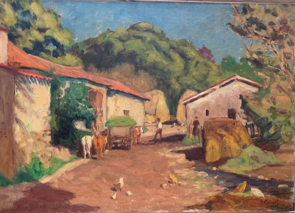 The Farm By Paul Mascart Painter From The Norman School 